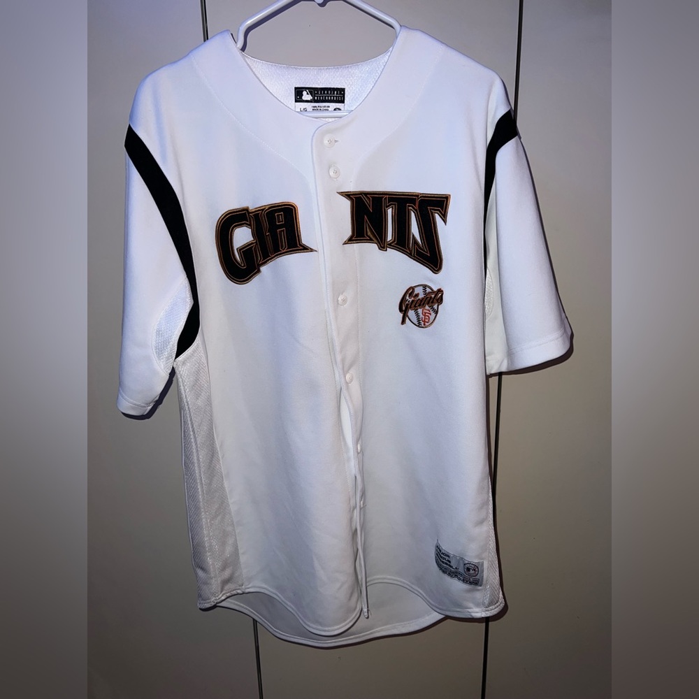 WHITE SF GIANTS JERSEY LARGE